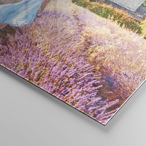 Cuadro sobre vidrio - Impresiones sobre Vidrio - La chica de la lavanda - 120x50 cm