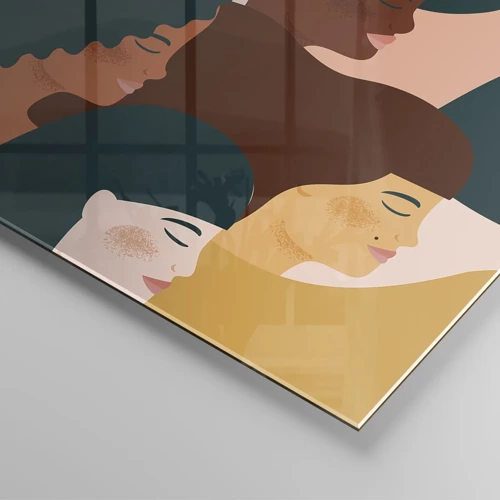 Cuadro sobre vidrio - Impresiones sobre Vidrio - La feminidad - 70x100 cm
