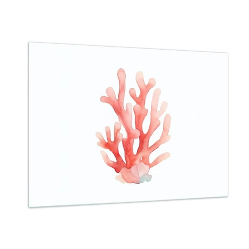 Cuadro sobre vidrio - Impresiones sobre Vidrio - La hermosura del color coral - 100x70 cm