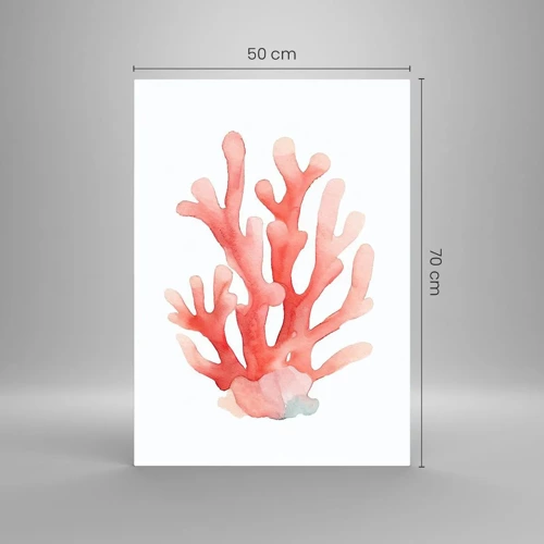 Cuadro sobre vidrio - Impresiones sobre Vidrio - La hermosura del color coral - 50x70 cm