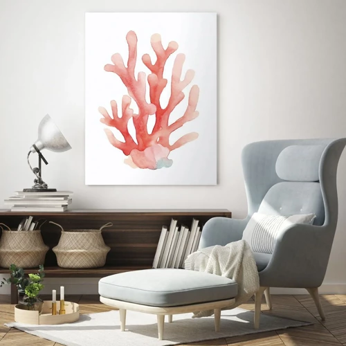 Cuadro sobre vidrio - Impresiones sobre Vidrio - La hermosura del color coral - 50x70 cm