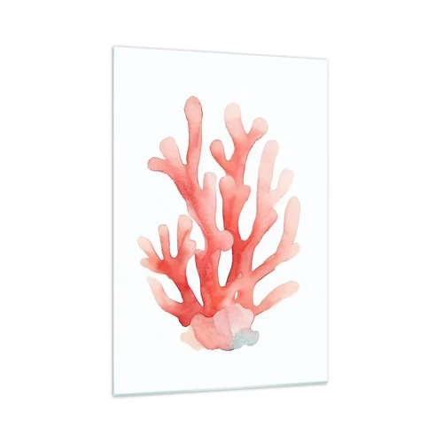 Cuadro sobre vidrio - Impresiones sobre Vidrio - La hermosura del color coral - 70x100 cm