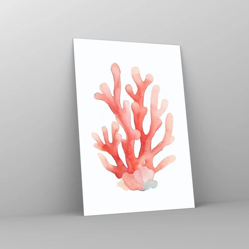Cuadro sobre vidrio - Impresiones sobre Vidrio - La hermosura del color coral - 70x100 cm