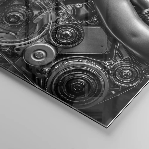 Cuadro sobre vidrio - Impresiones sobre Vidrio - La poesía de la mecánica - 50x70 cm