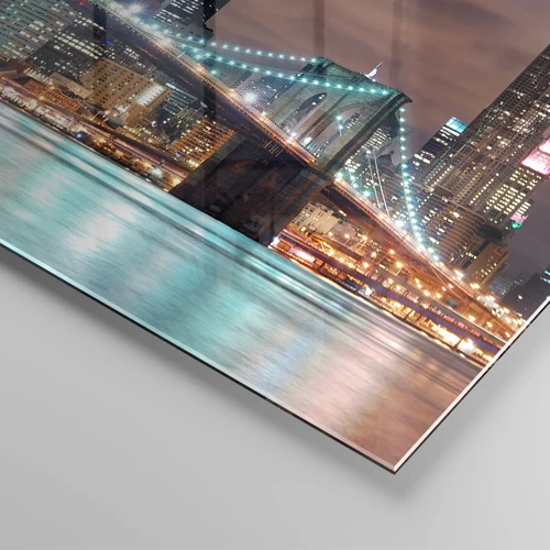 Cuadro sobre vidrio - Impresiones sobre Vidrio - Las luces de la gran ciudad - 50x70 cm