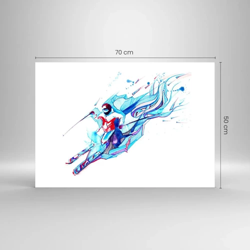 Cuadro sobre vidrio - Impresiones sobre Vidrio - Loca carrera de alegría - 70x50 cm