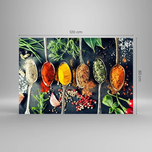 Cuadro sobre vidrio - Impresiones sobre Vidrio - Magia culinaria - 120x80 cm