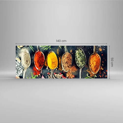 Cuadro sobre vidrio - Impresiones sobre Vidrio - Magia culinaria - 140x50 cm