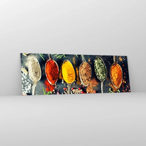 Cuadro sobre vidrio - Impresiones sobre Vidrio - Magia culinaria - 90x30 cm