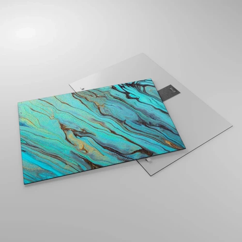 Cuadro sobre vidrio - Impresiones sobre Vidrio - Marea turquesa - 70x50 cm