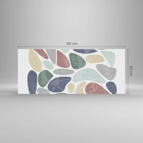 Cuadro sobre vidrio - Impresiones sobre Vidrio - Mosaico de colores empolvados - 120x50 cm