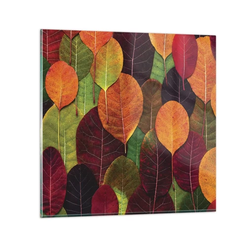Cuadro sobre vidrio - Impresiones sobre Vidrio - Mosaico de otoño - 60x60 cm
