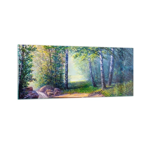 Cuadro sobre vidrio - Impresiones sobre Vidrio - Paisaje idílico - 100x40 cm