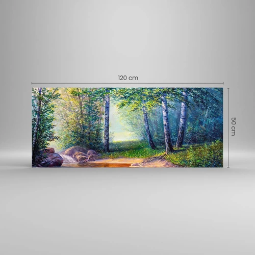 Cuadro sobre vidrio - Impresiones sobre Vidrio - Paisaje idílico - 120x50 cm