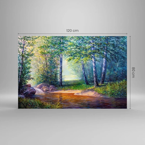 Cuadro sobre vidrio - Impresiones sobre Vidrio - Paisaje idílico - 120x80 cm