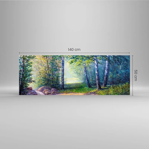 Cuadro sobre vidrio - Impresiones sobre Vidrio - Paisaje idílico - 140x50 cm