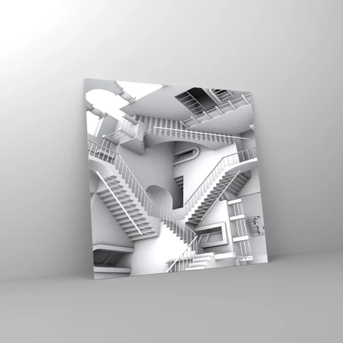 Cuadro sobre vidrio - Impresiones sobre Vidrio - Paradojas del espacio - 40x40 cm