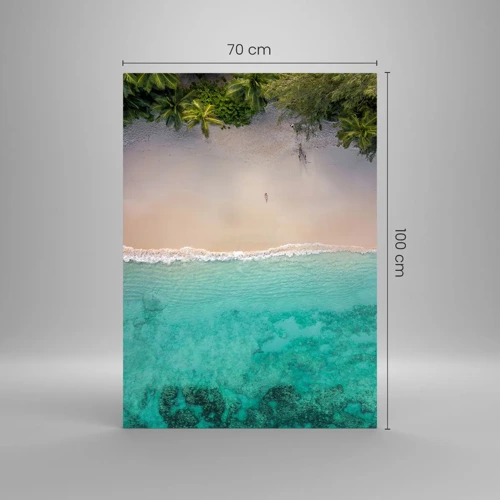 Cuadro sobre vidrio - Impresiones sobre Vidrio - Playa del paraíso - 70x100 cm