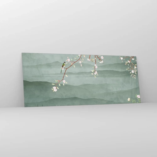 Cuadro sobre vidrio - Impresiones sobre Vidrio - Primavera, ah, eres tú - 100x40 cm