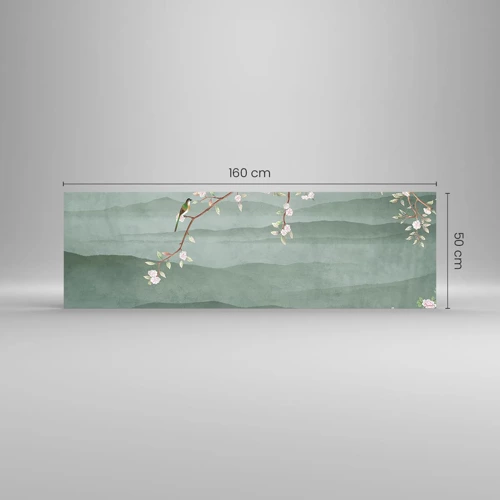 Cuadro sobre vidrio - Impresiones sobre Vidrio - Primavera, ah, eres tú - 160x50 cm