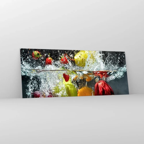 Cuadro sobre vidrio - Impresiones sobre Vidrio - Refresco afrutado - 100x40 cm