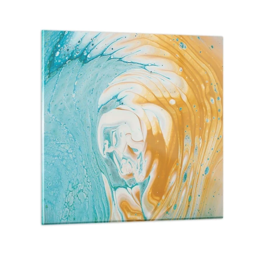 Cuadro sobre vidrio - Impresiones sobre Vidrio - Remolino pastel - 30x30 cm