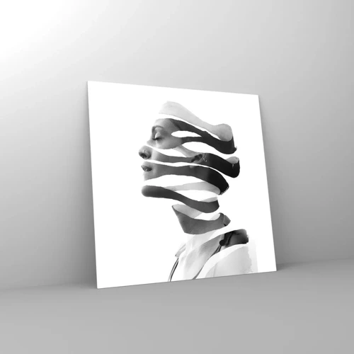 Cuadro sobre vidrio - Impresiones sobre Vidrio - Retrato surrealista - 50x50 cm