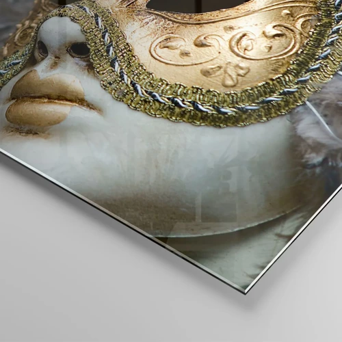 Cuadro sobre vidrio - Impresiones sobre Vidrio - Retrato veneciano en oro - 30x30 cm