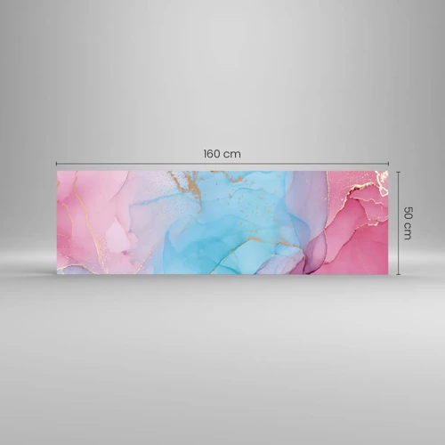 Cuadro sobre vidrio - Impresiones sobre Vidrio - Reuniones y encuentros de colores - 160x50 cm