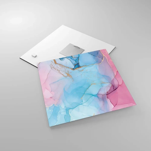 Cuadro sobre vidrio - Impresiones sobre Vidrio - Reuniones y encuentros de colores - 30x30 cm