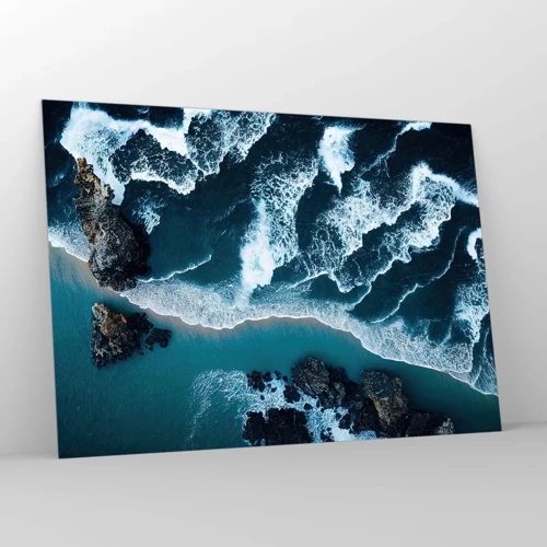 Cuadro sobre vidrio - Impresiones sobre Vidrio - Rodeadas por las olas - 100x70 cm
