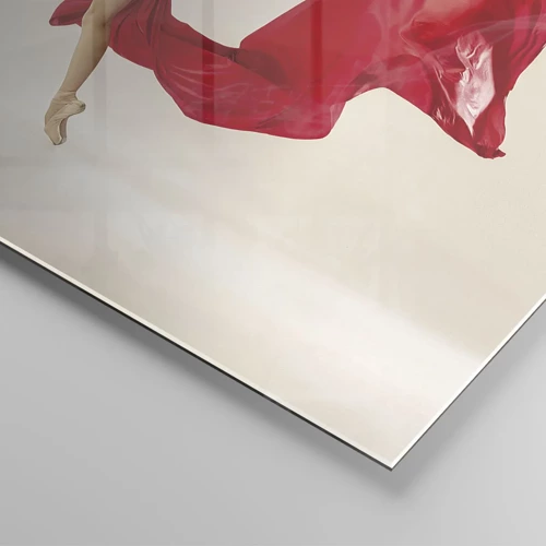 Cuadro sobre vidrio - Impresiones sobre Vidrio - Rojo y negro - 100x70 cm