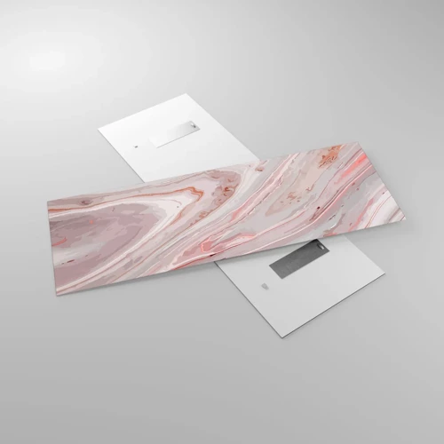 Cuadro sobre vidrio - Impresiones sobre Vidrio - Rosa líquido - 140x50 cm