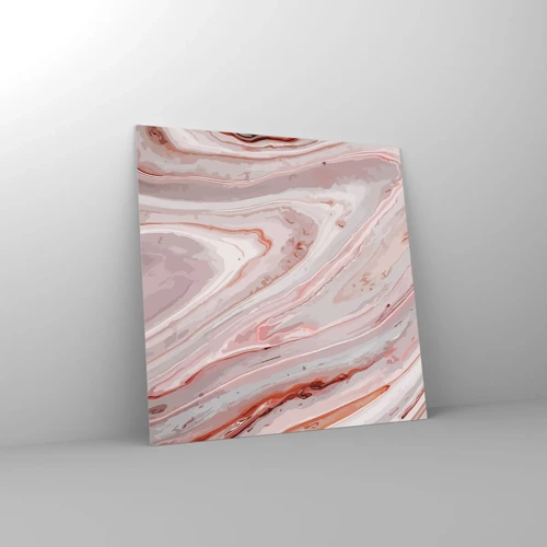 Cuadro sobre vidrio - Impresiones sobre Vidrio - Rosa líquido - 50x50 cm