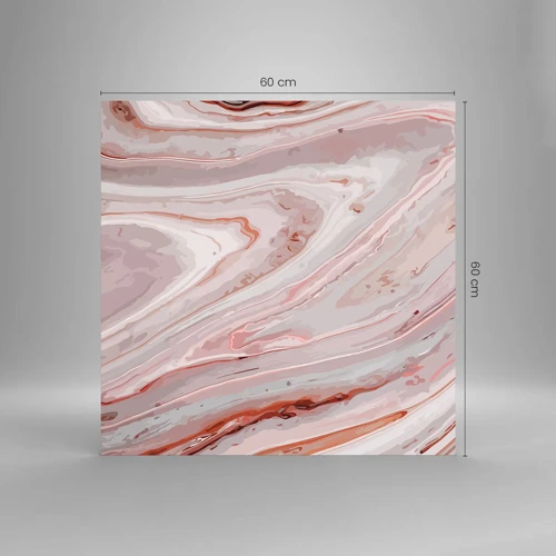 Cuadro sobre vidrio - Impresiones sobre Vidrio - Rosa líquido - 60x60 cm