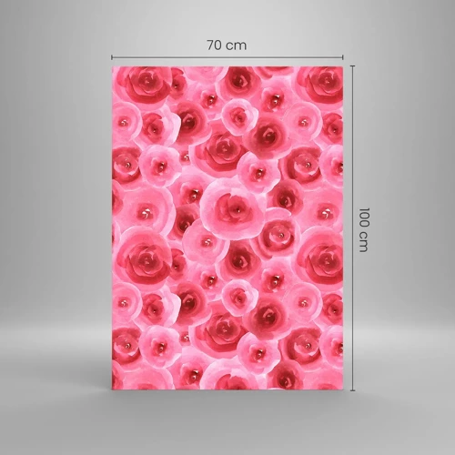 Cuadro sobre vidrio - Impresiones sobre Vidrio - Rosas abajo y arriba - 70x100 cm