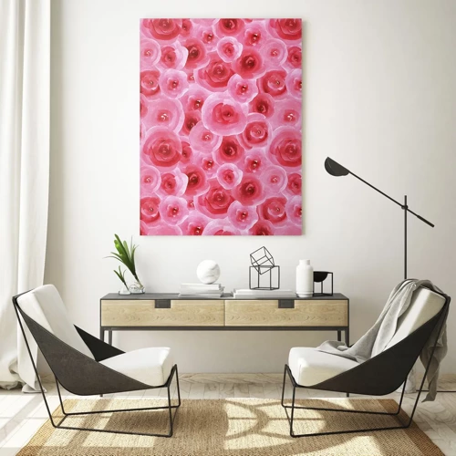 Cuadro sobre vidrio - Impresiones sobre Vidrio - Rosas abajo y arriba - 70x100 cm