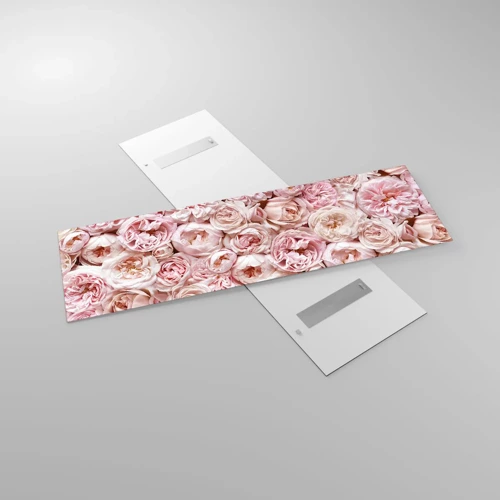 Cuadro sobre vidrio - Impresiones sobre Vidrio - Salpicado de rosas - 160x50 cm