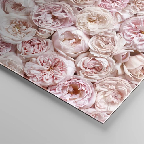 Cuadro sobre vidrio - Impresiones sobre Vidrio - Salpicado de rosas - 70x50 cm