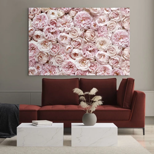 Cuadro sobre vidrio - Impresiones sobre Vidrio - Salpicado de rosas - 70x50 cm