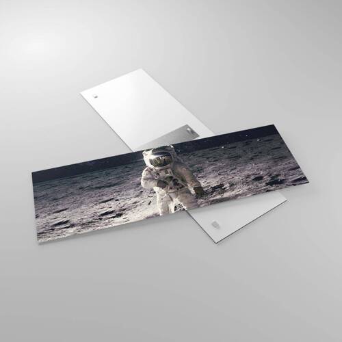 Cuadro sobre vidrio - Impresiones sobre Vidrio - Saludos desde la Luna - 90x30 cm
