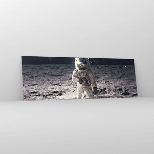 Cuadro sobre vidrio - Impresiones sobre Vidrio - Saludos desde la Luna - 90x30 cm