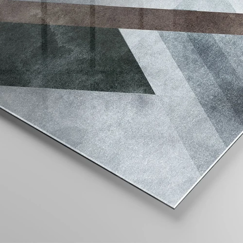 Cuadro sobre vidrio - Impresiones sobre Vidrio - Sofisticada elegancia de la geometría - 90x30 cm