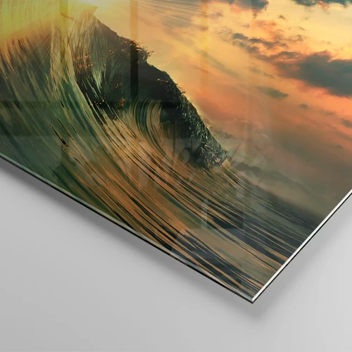 Cuadro sobre vidrio - Impresiones sobre Vidrio - Surfer, ¿dónde estás? - 140x50 cm