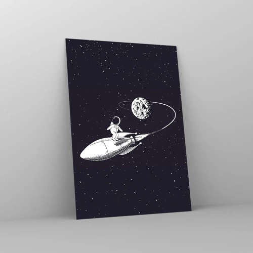 Cuadro sobre vidrio - Impresiones sobre Vidrio - Surfista espacial - 50x70 cm