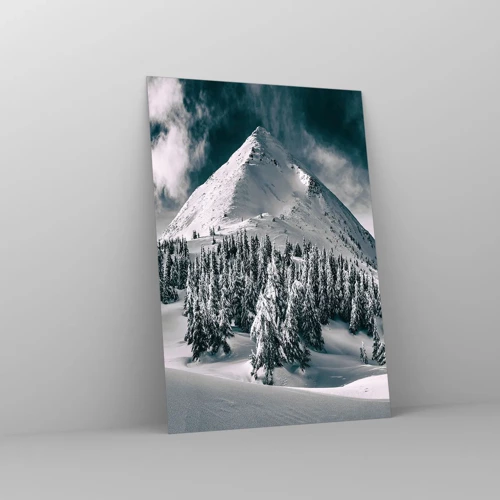 Cuadro sobre vidrio - Impresiones sobre Vidrio - Tierra de nieve y hielo - 70x100 cm