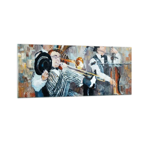 Cuadro sobre vidrio - Impresiones sobre Vidrio - Todo ese jazz - 100x40 cm