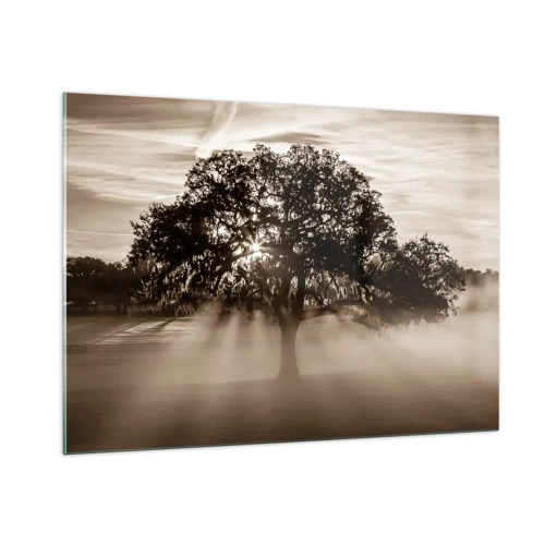 Cuadro sobre vidrio - Impresiones sobre Vidrio - Un árbol de buenas noticias  - 100x70 cm