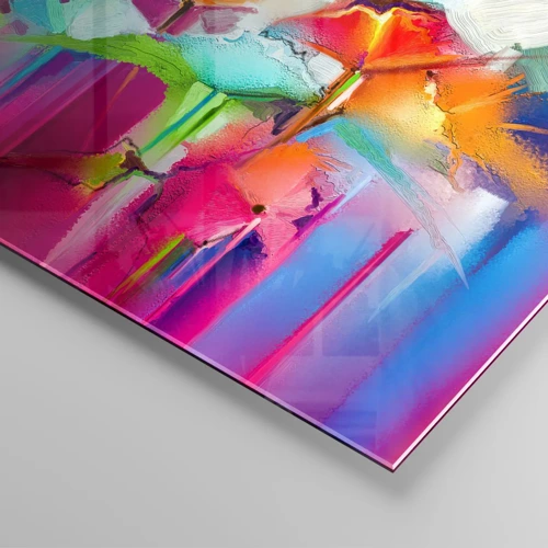 Cuadro sobre vidrio - Impresiones sobre Vidrio - Un arco iris ha florecido - 70x70 cm