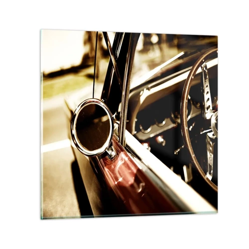 Cuadro sobre vidrio - Impresiones sobre Vidrio - Un coche con alma - 30x30 cm